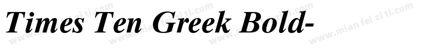 Times Ten Greek Bold字体转换